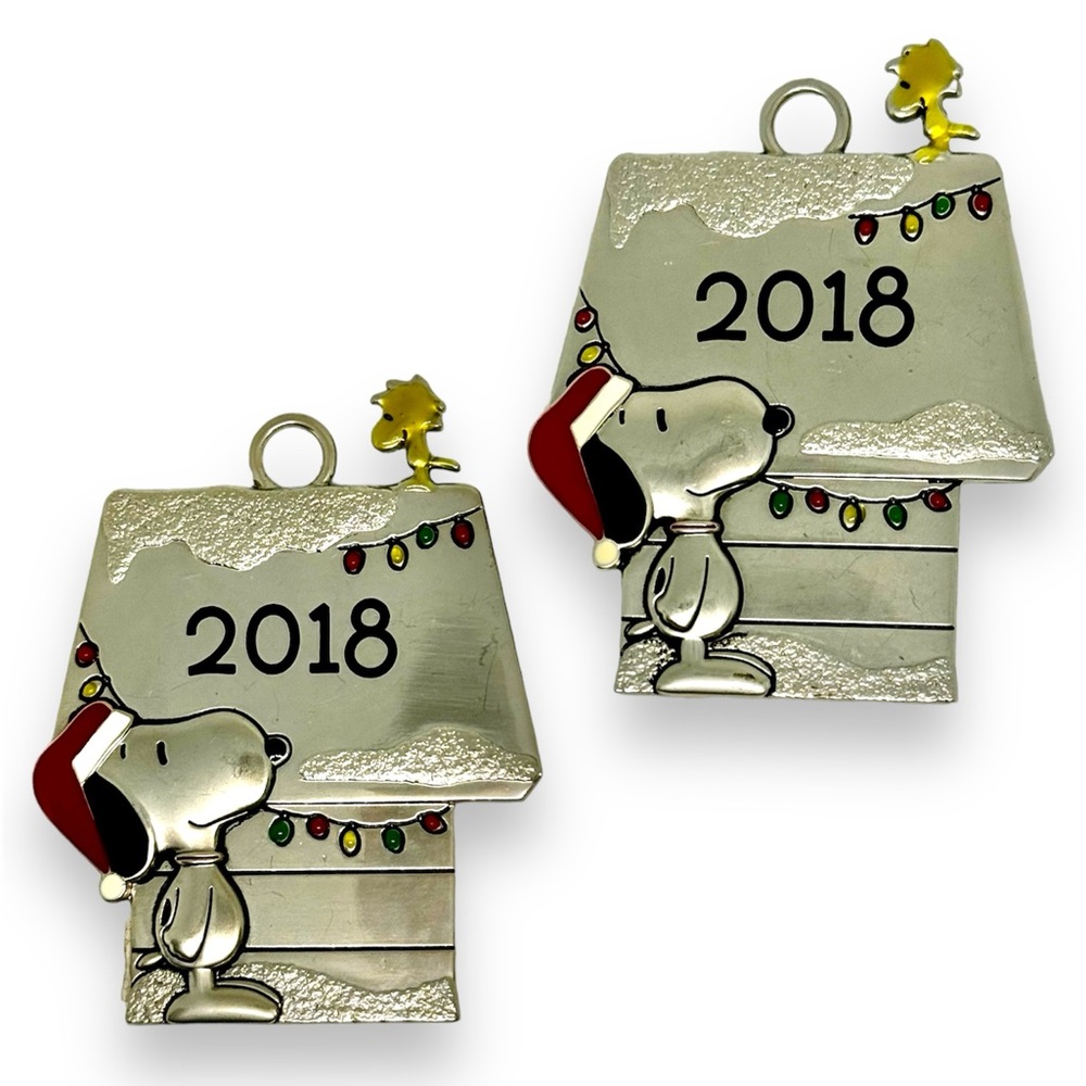 Christmas Ornament Peanuts Snoopy & Woodstock Charmers Metal Christmas Ornament